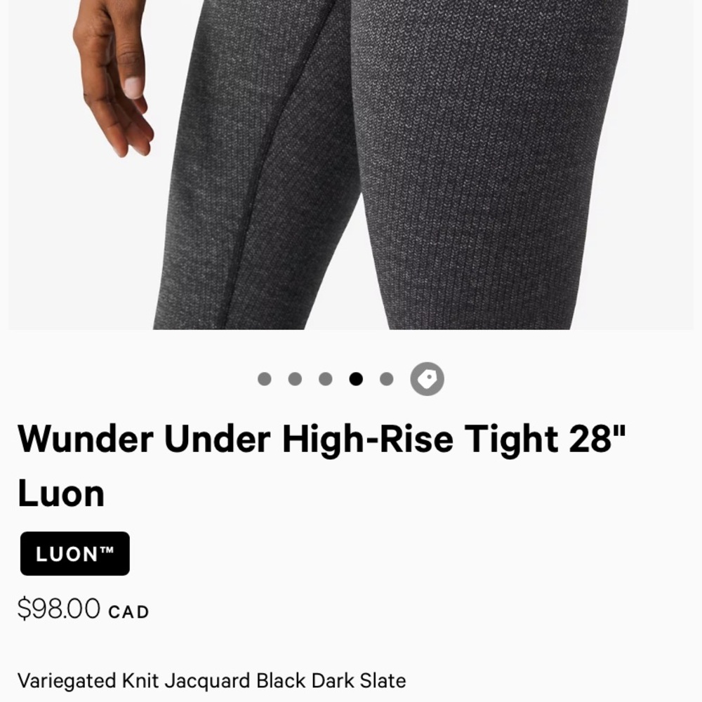 Lululemon Wunder Under High Rise Tight 28” Luon